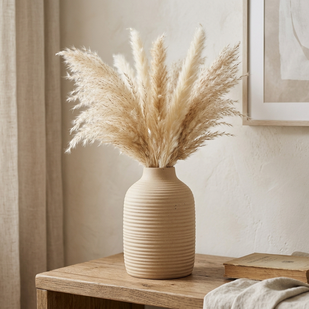 Ceramic Ribbed Vase
